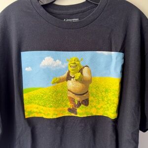 Shrek DreamWorks T-Shirt 100% Cotton Black with Green Screen Print Men's Size XL
